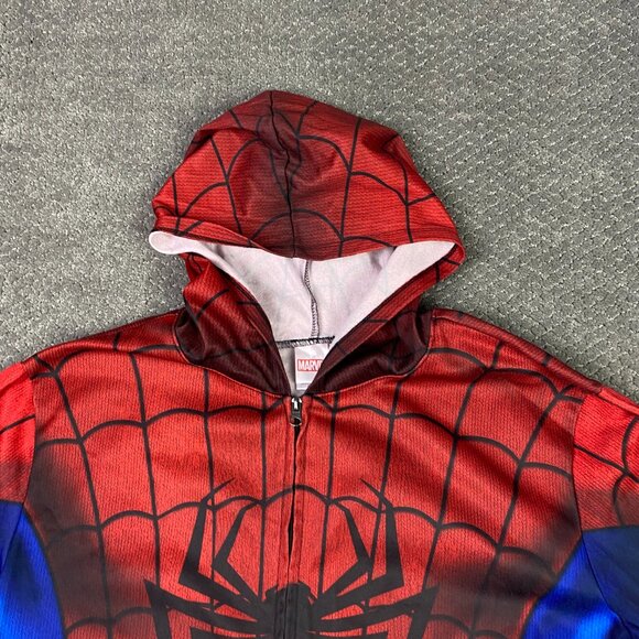 Spider-Man Hoodie Men's Large Marvel Comics Spiderman Full Zip - Picture 2 of 9